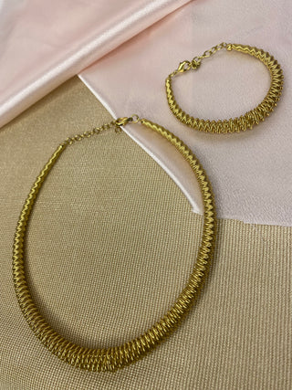 Spiral Wired 14K Gold Plated Set - Krush Boutique